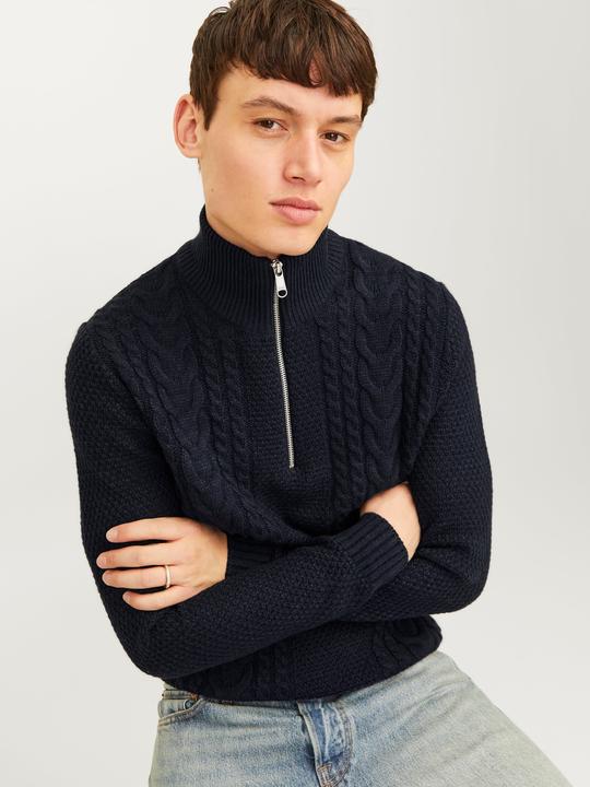 Produktbild Jack & Jones Einfarbig Viertel-Reissverschluss Viertel-Reissverschluss (S)