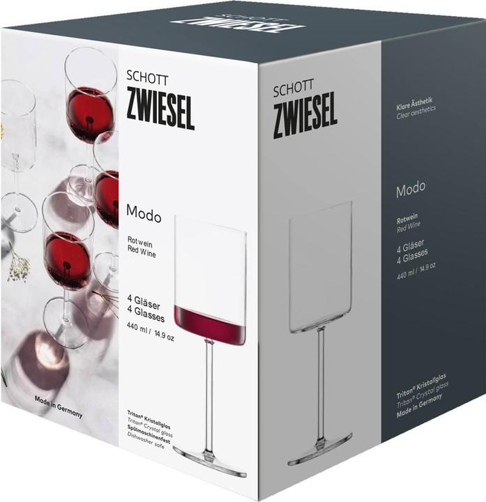 Immagine prodotto Schott Zwiesel Bicchiere da vino rosso Modo 1 4 pezzi (44 cl, 4 Occhiali, Bicchieri da vino rosso)