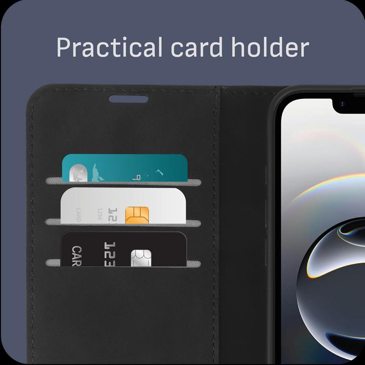 Produktbild Cazy Premium-Geldbörsen-Etui, Magnetisches Geldbörsen-Etui, Kartenfächer, Ständer (Apple iPhone 16e)