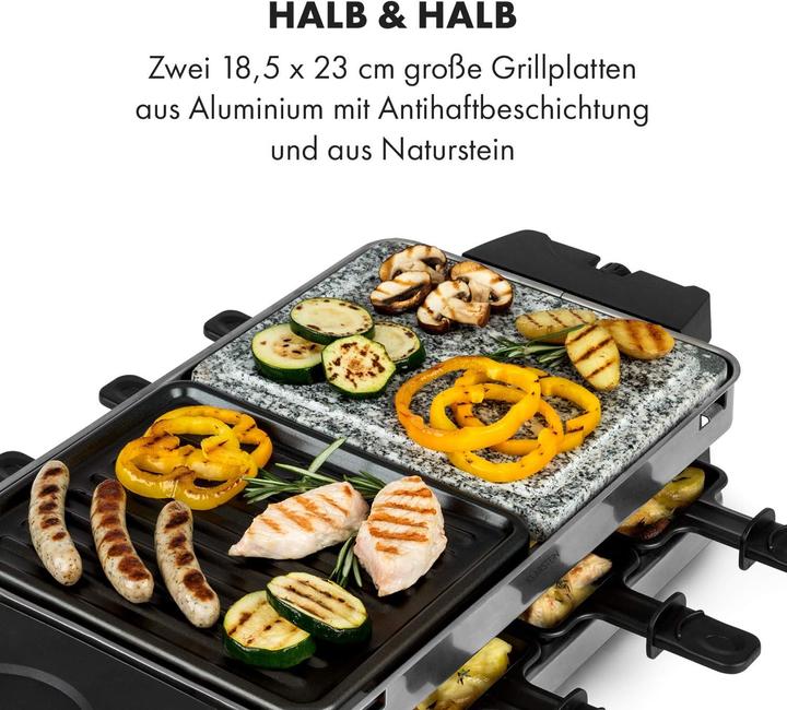 Immagine prodotto Klarstein 2-in-1: piastra grill in alluminio e piastra in pietra naturale