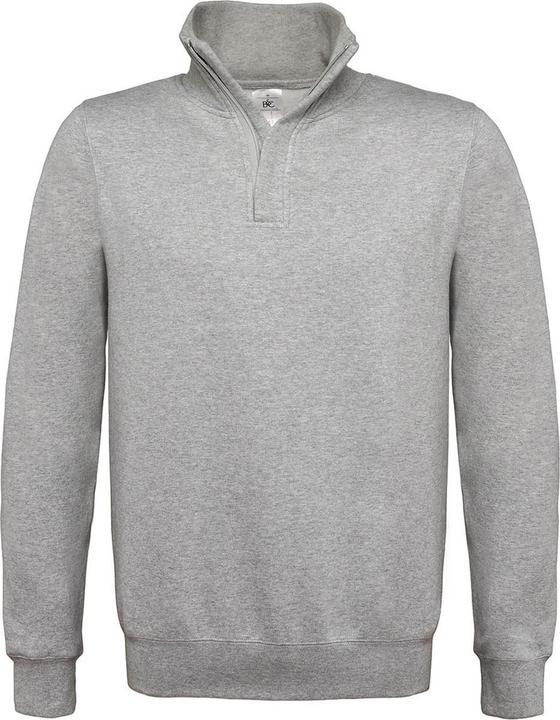 Actual product image B&C Mens ID.004 Cotton Quarter Zip Sweatshirt (XXL)