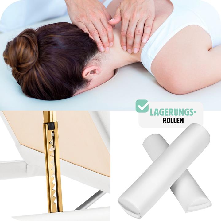 Actual product image tectake Massage table 3 zone with carry back and bolsters