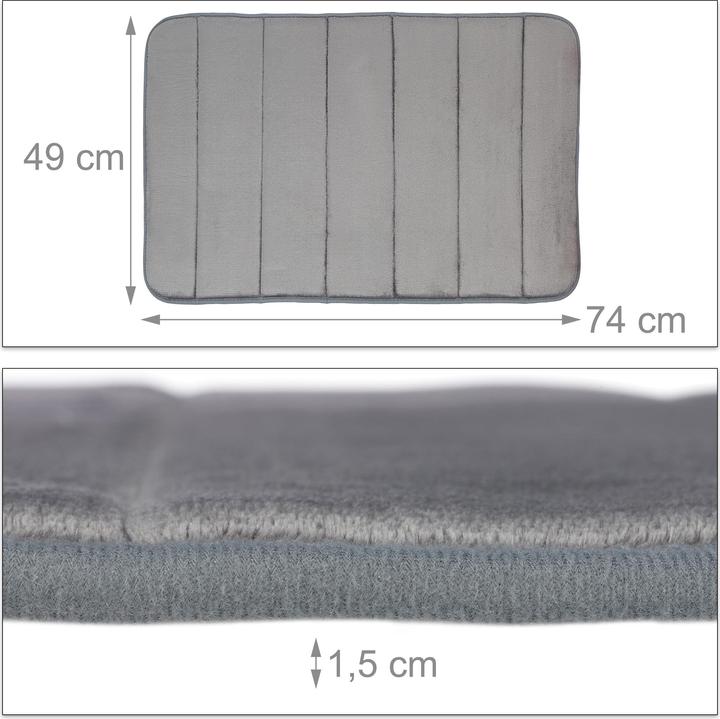 Image du produit Relaxdays Tapis bain (49 x 74 x 1,5 cm)