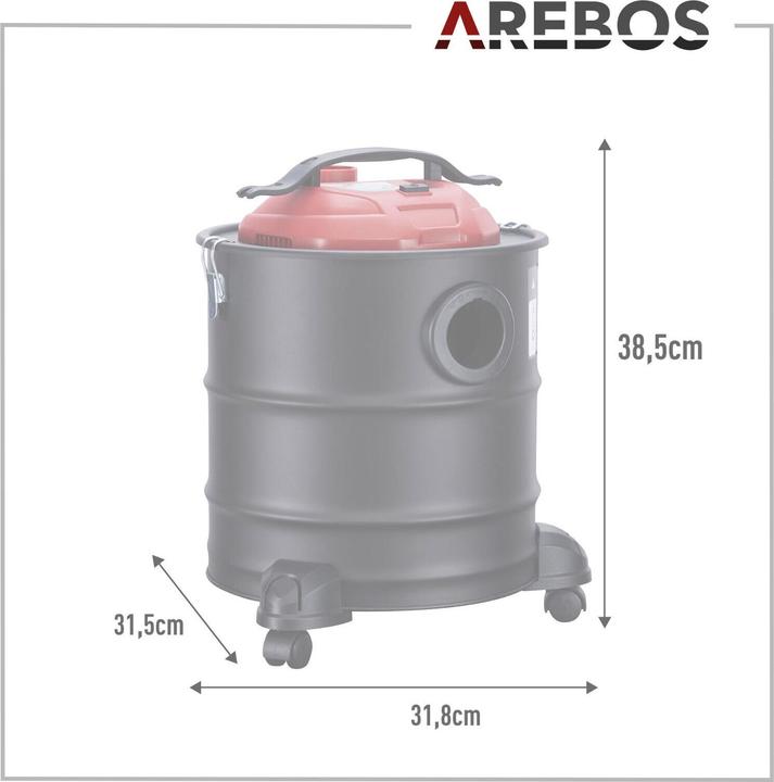 Actual product image Arebos Ash vacuum cleaner 1200 W - 20 L (Ash vacuum cleaner)