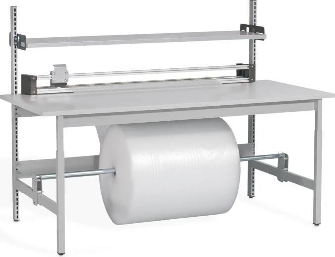 Immagine prodotto Moravia Tavolo da imballaggio completo ERGO-Budget, basso 1600 x 900 mm (LxP), altezza totale 1480 mm (160 cm, 160 cm)