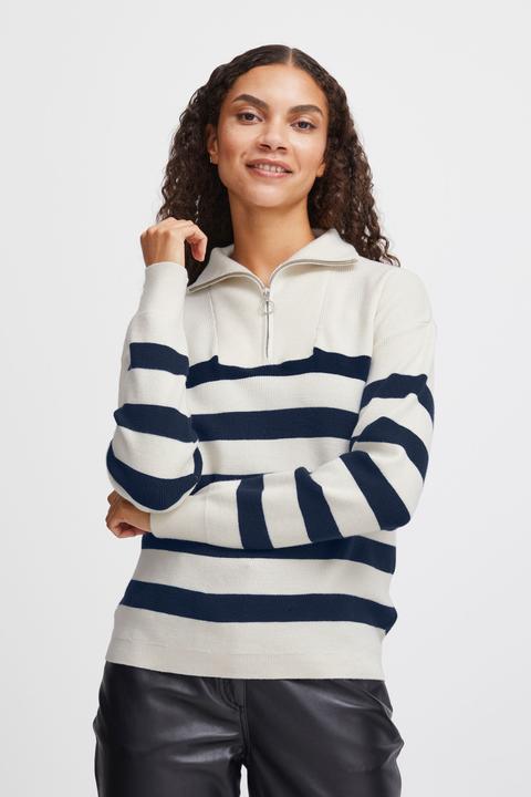 B.young BYMANINA ZIPPER STIPE PULLOVER - 20813910