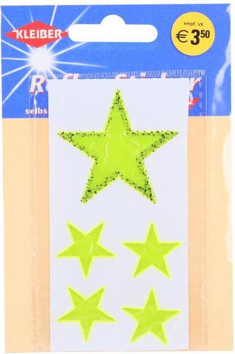 Actual product image Kleiber Reflective sticker stars 02 yellow 5 pcs