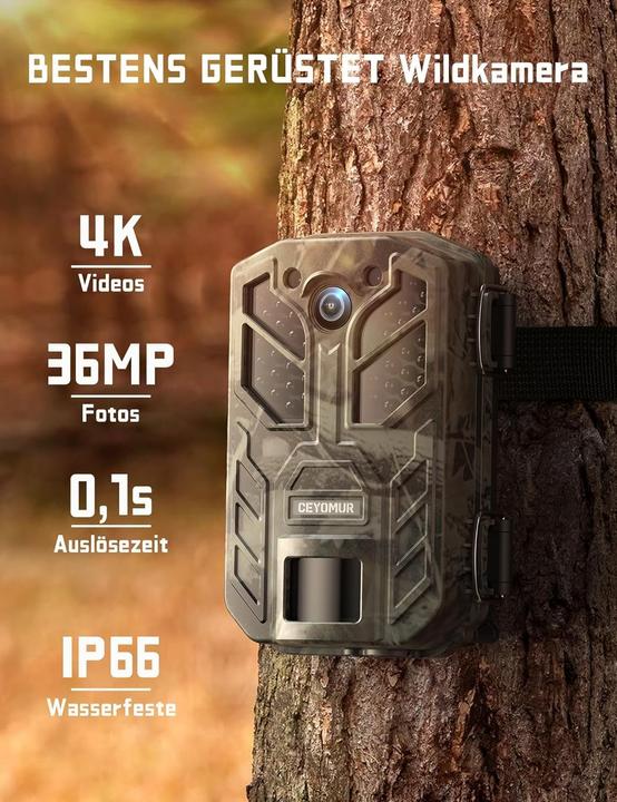 Immagine prodotto Ceyomur Wildkamera mit 4K HD und Bewegungsmelder
