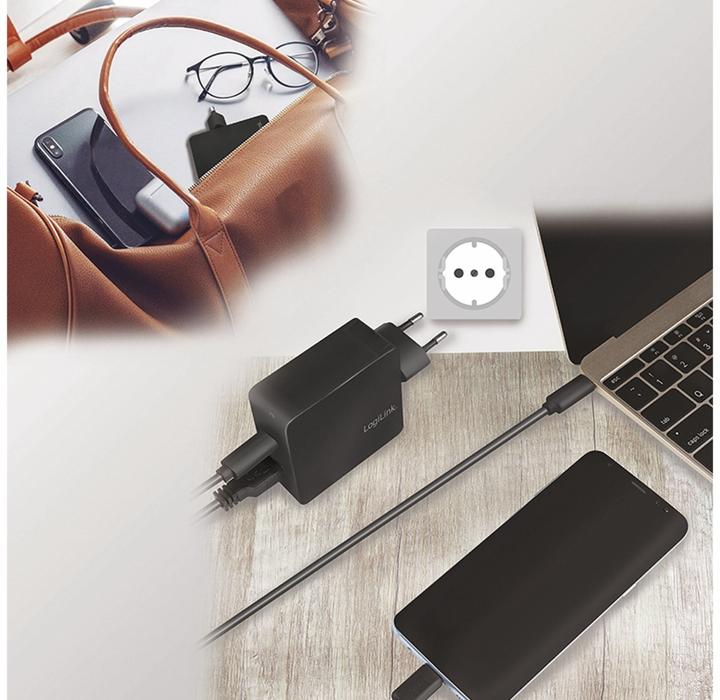 Actual product image LogiLink USB socket adapter (65 W)