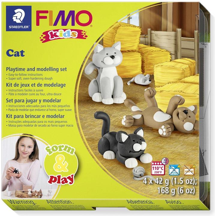 Immagine prodotto Fimo - Set di giochi per bambini - Gatto (8034 16 LZ)