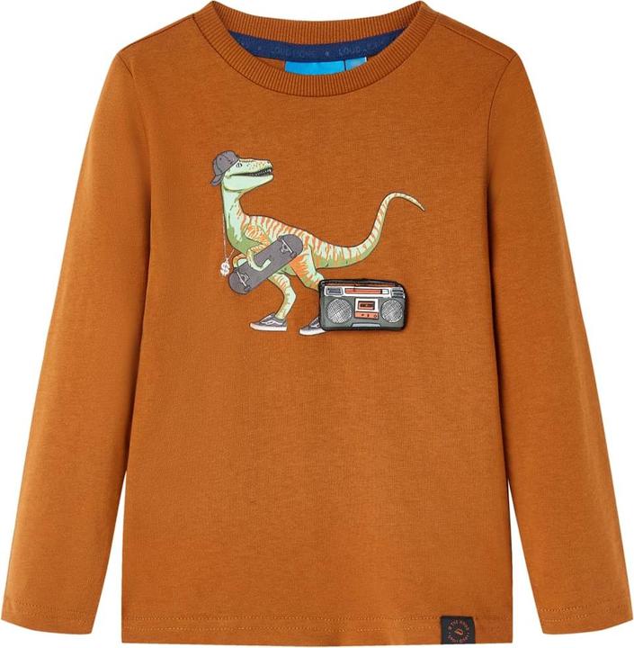 Produktbild VidaXL Kinder-Langarmshirt Cognac 104,Material: 100 (104)