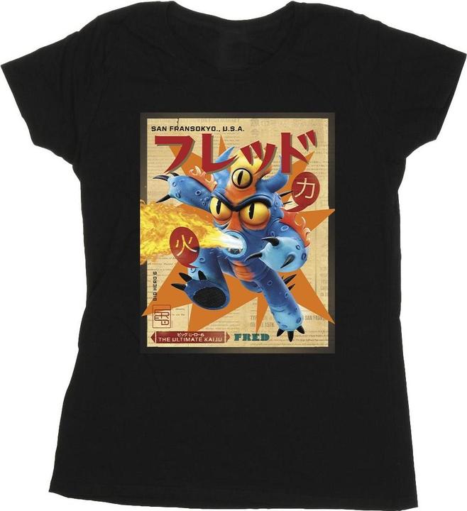 Disney Big Hero 6 Baymax Fred Newspaper TShirt (L)