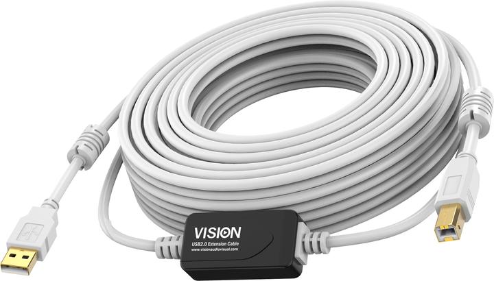 Produktbild Vision Techconnect 15m White USB+cable (15 m, USB 2.0)
