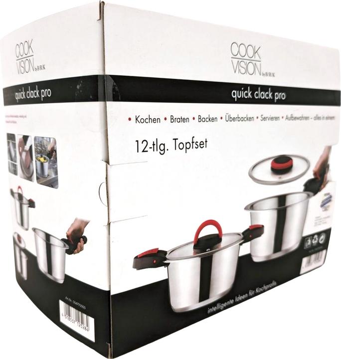 Produktbild Kuppels QUICK CLACK PRO Topfset 12-teilig silber, silber