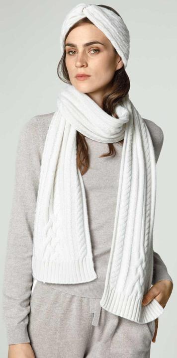 Actual product image Furnari 100% cashmere scarf in ice-white