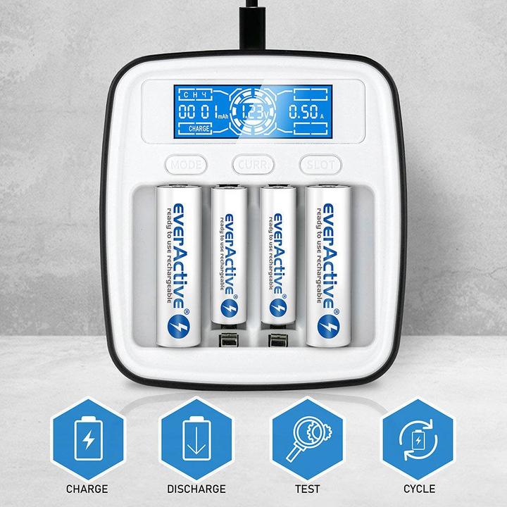 Actual product image Everactive professional AA / AAA battery charger NC-1000M (1 pcs., AA, AAA, Battery + charger)
