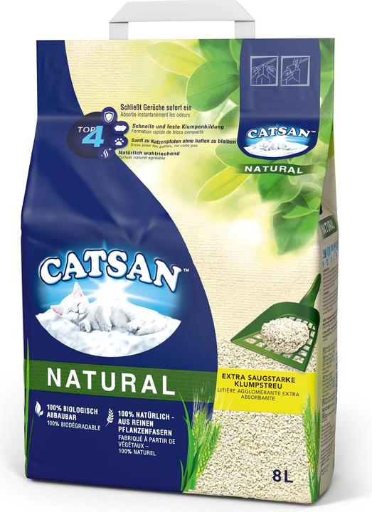 Catsan Natural (Raggruppamento, Biodegradabile, Neutralizzante, 4.68 kg)