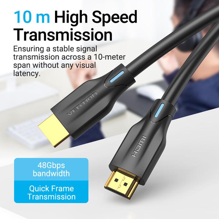 Immagine prodotto Vention Cavo HDMI 2.1 nero - 3 m (3 m, HDMI)