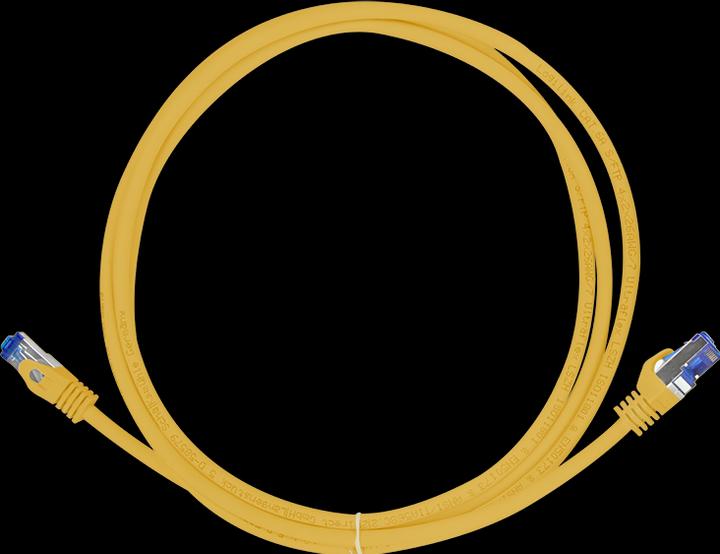 Actual product image LogiLink Patch cord Ultraflex, Cat.6A, S/FTP, 15 m, yellow withCat.7 raw cable, extra flexible & soft cable m (S/FTP, CAT6a, 15 m)