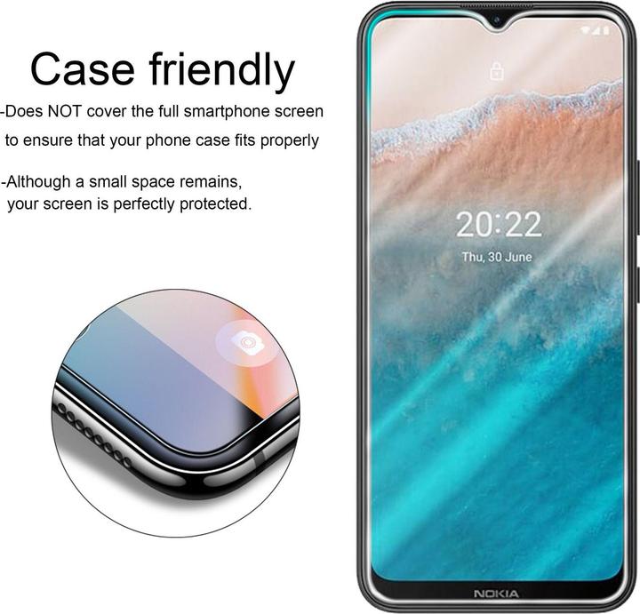 Actual product image Cadorabo Tempered Glass for Nokia C21 Plus Fullcover 3x Pack (3 Piece, Nokia C21)