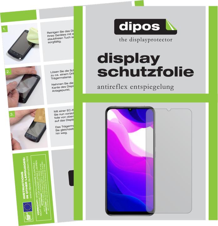 Produktbild Dipos Displayschutzfolie Antireflex (2 Stück, Xiaomi Mi 10 Lite 5G)