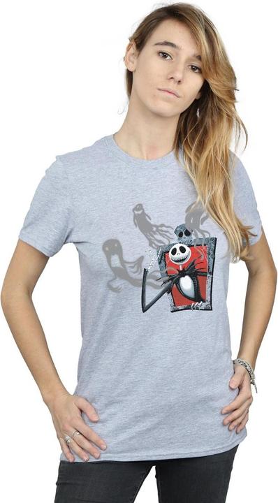 Actual product image Disney Womens/Ladies Nightmare Before Christmas Ghosts Of Jack Cotton Boyfriend T-Shirt (XXL)