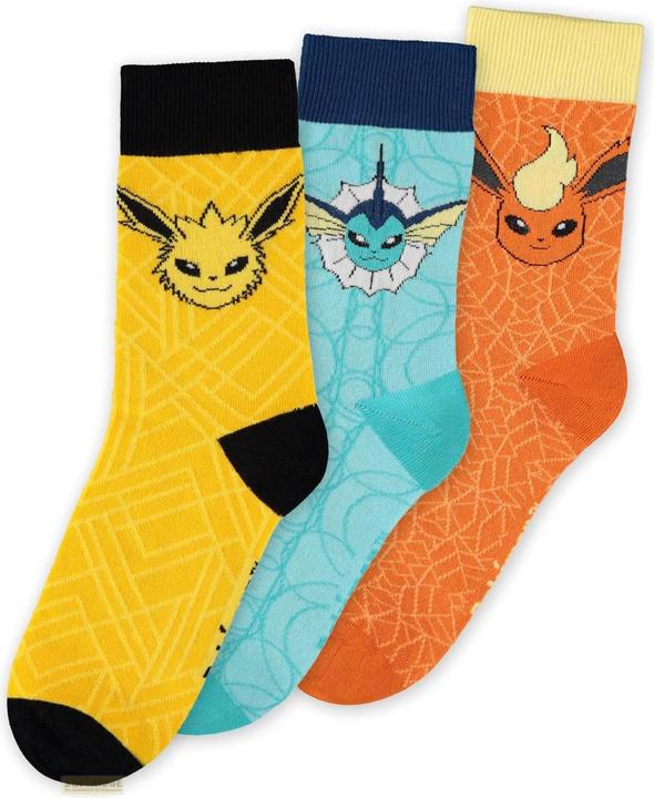 Immagine prodotto Difuzed Pokémon - Eevee Evolution (VFJ) Socks (3 Pack) - 35/38 (confezione da 3, 35, 38)