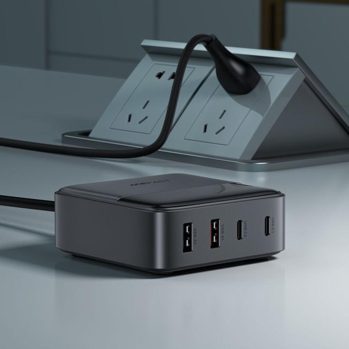 Produktbild Acefast Z6 PD65W GaN Charging Station (2 x USB-C + 2 x USB-A) with US Tip - Black (65 W)