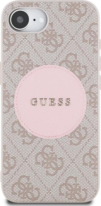Produktbild Guess - 4G Circle Classic Logo MagSafe (GUHMPSE4P4PGRSGP) - iPhone 16e - Pink (Apple iPhone 16e)