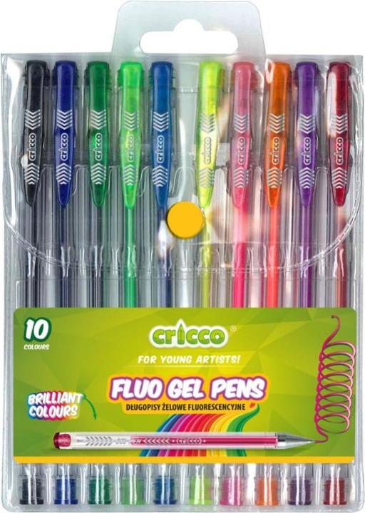 Produktbild Cricco Fluoreszierende Gelstifte 10 Farben (10 Farben, 10 x)