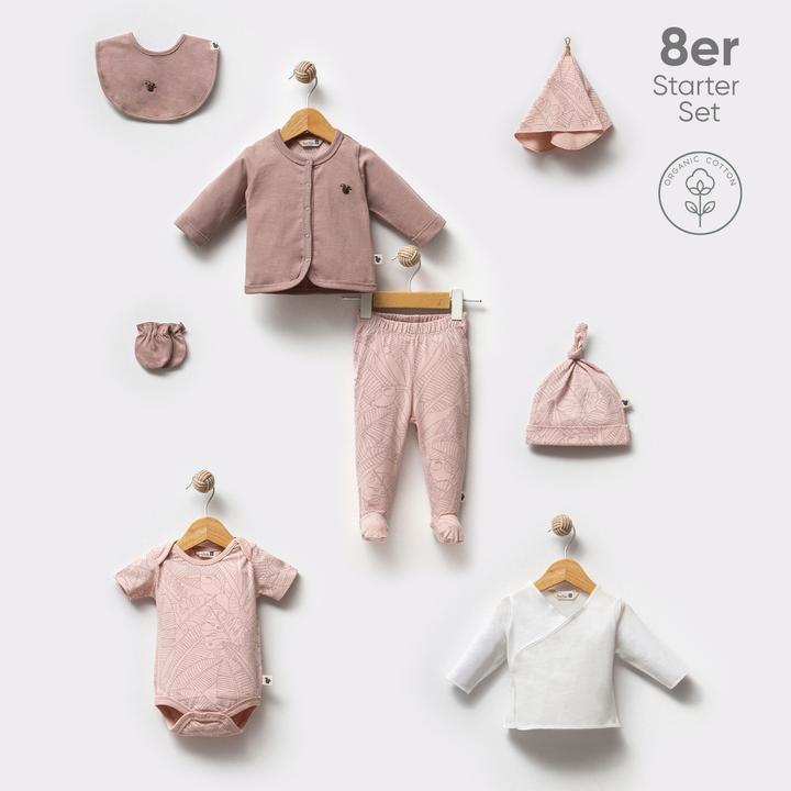 Produktbild TotsTale Premium 8-tlg. Newborn Starter-Set – Babykleidung aus Bio-Baumwolle – Geschenk zur Geburt (50, 56, 62, 68)