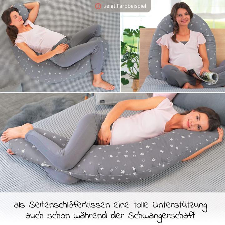 Actual product image Theraline Nursing pillow "The Original" with polyester hollow fibre filling incl. cover 190 cm (190 cm)