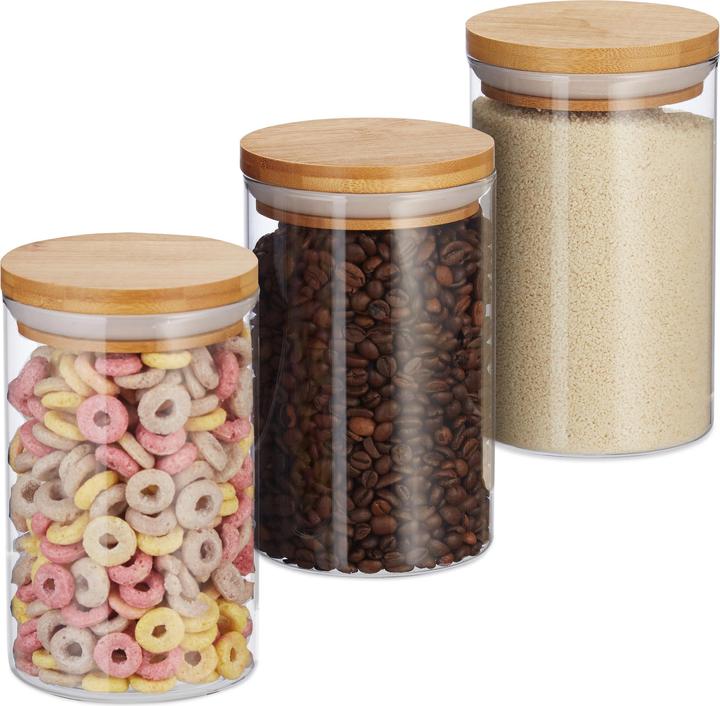 Image du produit Relaxdays Bocaux de stockage (0.80 l)