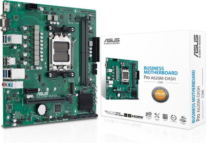 Actual product image ASUS MB PRO A620M-DASH-CSM (AMD,AM5,DDR5,mATX) (AM5, AMD A620, mATX)