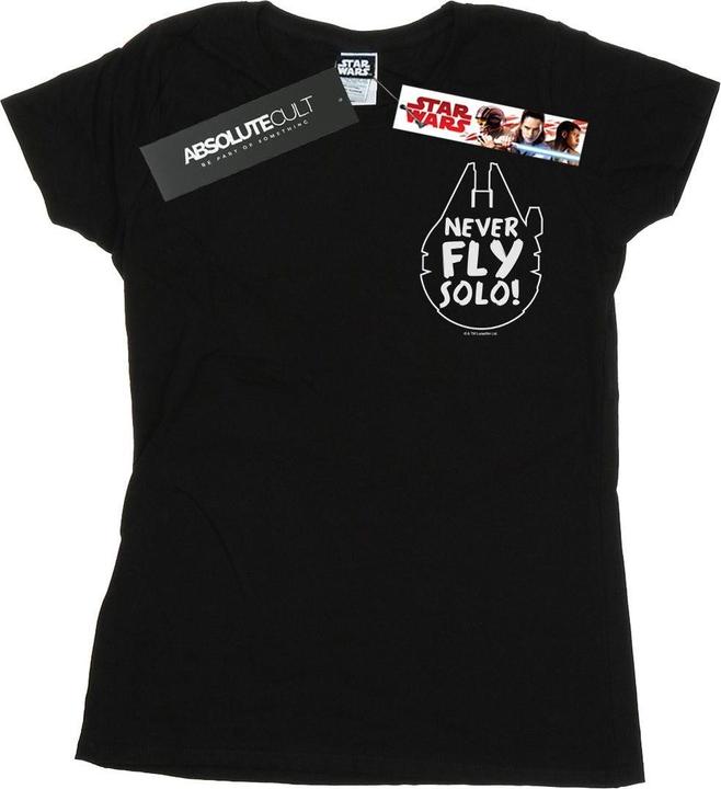 Immagine prodotto Star Wars Never Fly Solo Maglietta Donna (L)