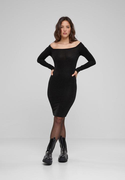 Image du produit Urban Classics Ladies Off Shoulder Longsleeve Glitter Dress - 126795 (L)