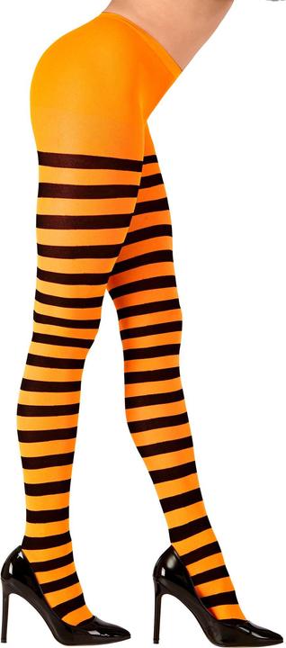 Immagine prodotto Widmann Orange-Schwarz Gestreifte Strumpfhose 70 Den, XL