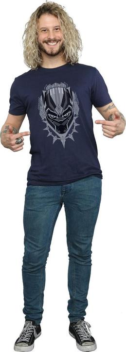 Actual product image Mens Black Panther Head T-Shirt (XXL)