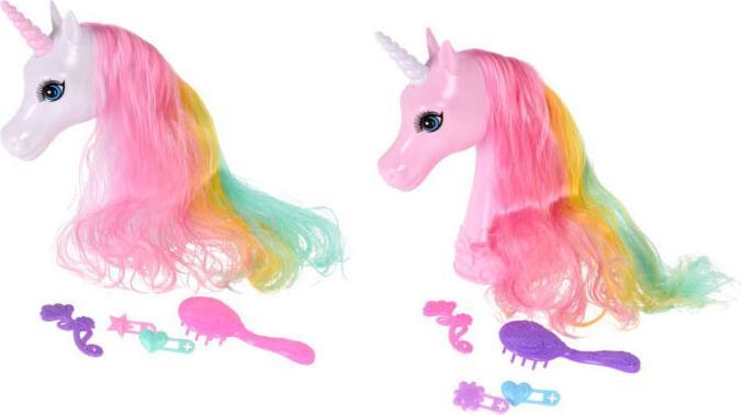 Actual product image Unicorn haircut head with 4 accessories