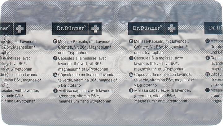 Nutritional values and ingredients Dr. Dünner EssenzaVita Melissa (20 Piece, Capsules, 40 g)