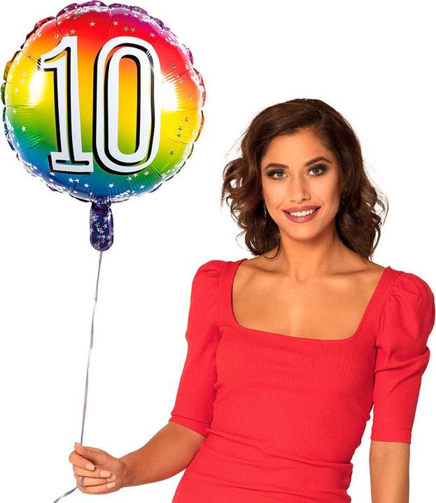 Actual product image Boland Folienballon Rund Nummer 10 (1 x)