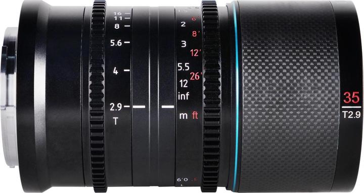 Actual product image Sirui Saturn 35mm T2.9 1.6x anamorphic carbon full-frame lens Canon RF R35N (Canon RF, full size)