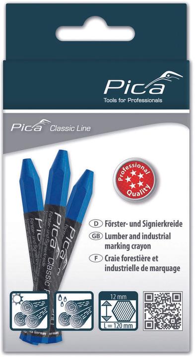 Pica Gessetto per la segnaletica e per la forestale (Blu, 12 x)