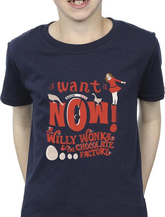 Immagine prodotto Willy Wonka & the Chocolate Factory Verruca Salt I Want It Now Maglietta Ragazzi (104)