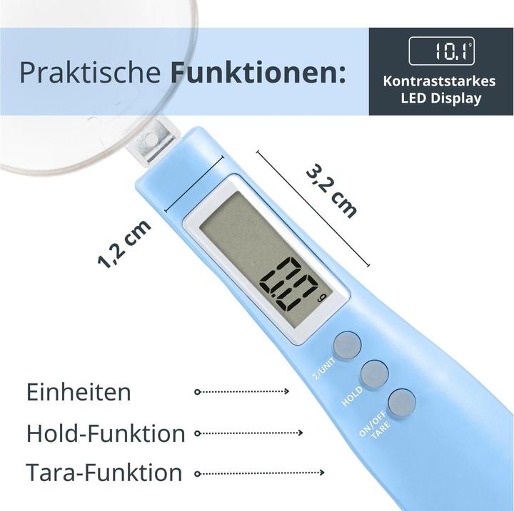 Produktbild ADE Löffelwaage Eni digital Blau, Bedienungsart