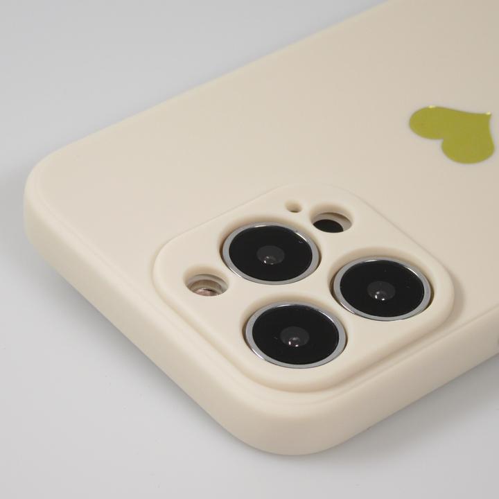 Actual product image PhoneLook Cover Silicone Mat Heart gold (Apple iPhone 15 Pro Max)