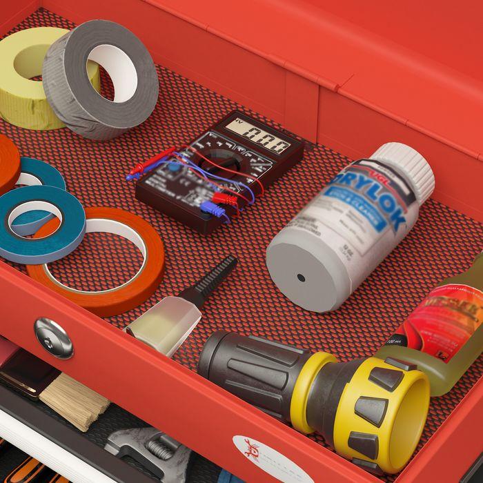 Image du produit Swisshandel24 Boîte à outils, Boîte à outils sans outils, Boîte à outils à 4 tiroirs, Serrure (1 pièces)
