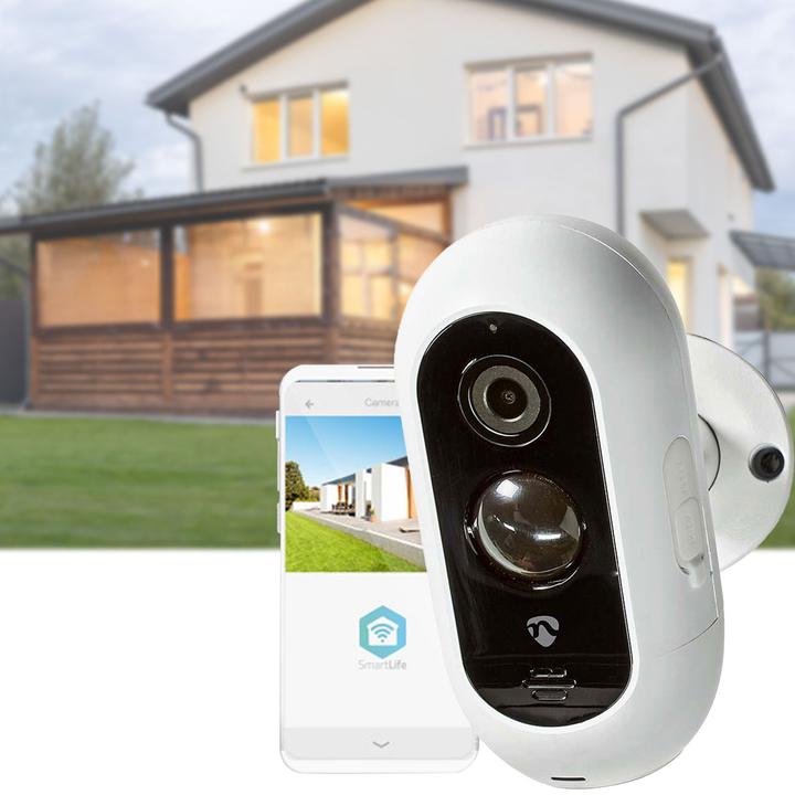 Actual product image Nedis SmartLife Outdoor Camera Wi-Fi 1920x1080 IP65 Max. Battery life: 6 months Cloud Storage ( (1920 x 1080 Pixels)