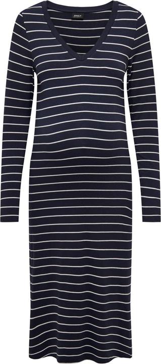 Only Maternity Mama V-Ausschnitt Kleid mit langen Ärmeln