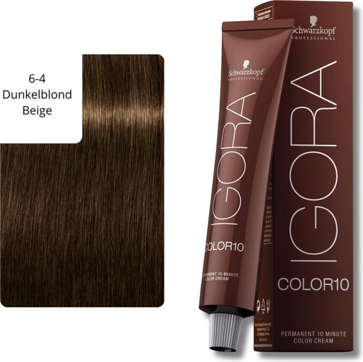 Produktbild Schwarzkopf Professional Igora Color10 Haarfarbe (6-4 Dunkelblond Beige)